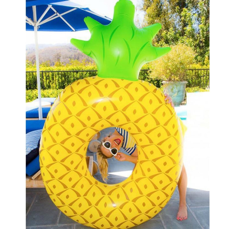 Inflatable Pineapple Shaped Swimming Ring, Inflated Size: 155 x 95cm, Pineapple Ring