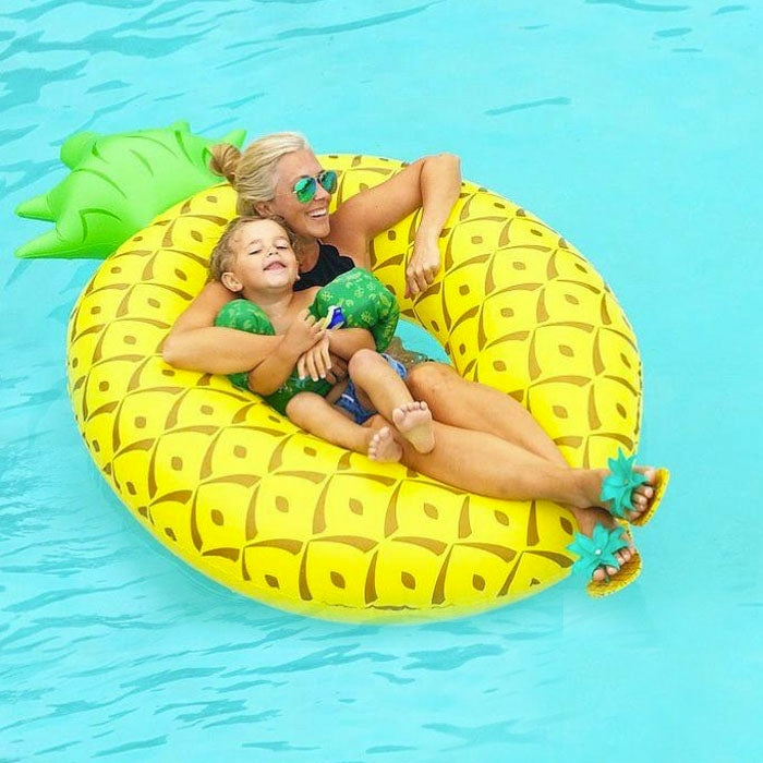 Inflatable Pineapple Shaped Swimming Ring, Inflated Size: 155 x 95cm, Pineapple Ring