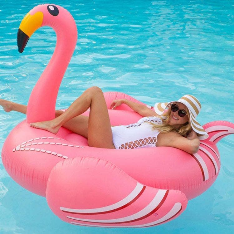 Inflatable Flamingo Shaped Floating Mat Swimming Ring, Inflated Size: 190 x 200 x 130cm, Flamingo