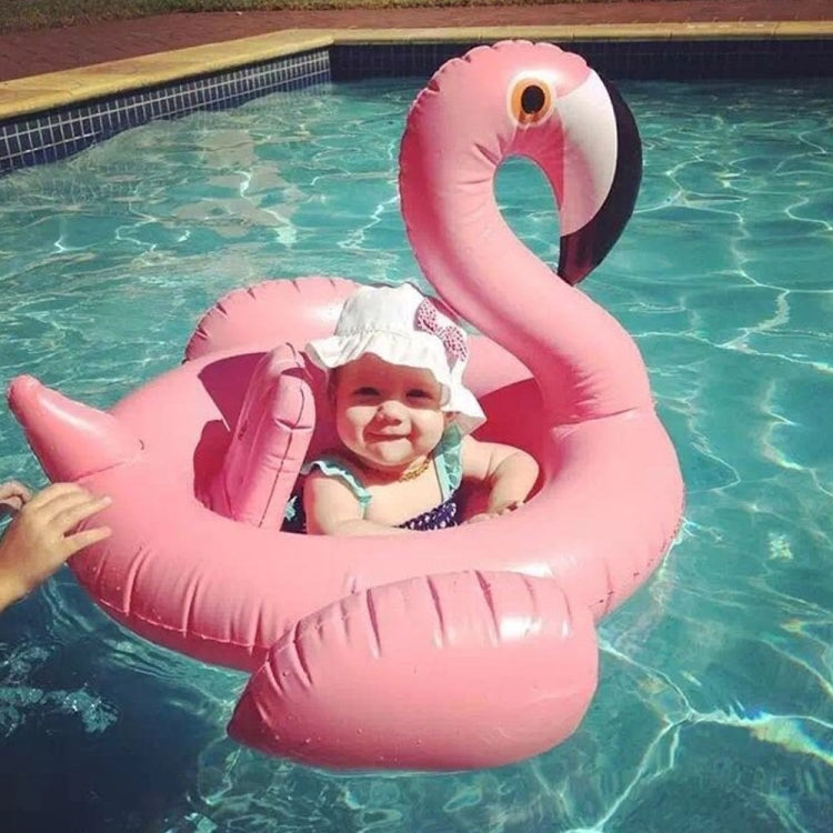 Inflatable Flamingo Shaped Baby Swimming Ring, Inflated Size: 83 x 83 x 48cm, Flamingo Baby Ring