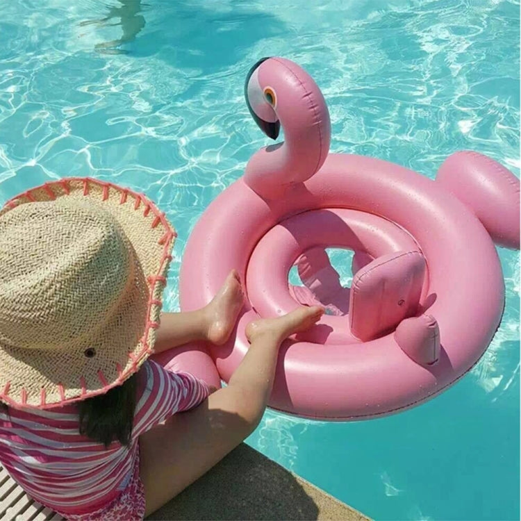 Inflatable Flamingo Shaped Baby Swimming Ring, Inflated Size: 83 x 83 x 48cm, Flamingo Baby Ring