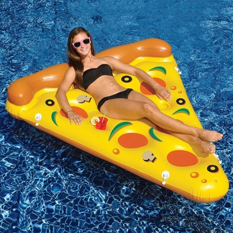 Inflatable Pizza Slice Shaped Floating Mat Swimming Ring, Inflated Size: 180 x 130cm, Pizza Slice