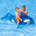 Summer Water Fun Inflatable Blue Whale Shaped Pool Ride-on Swimming Ring Floats, Size: 151*117cm, Blue Whale
