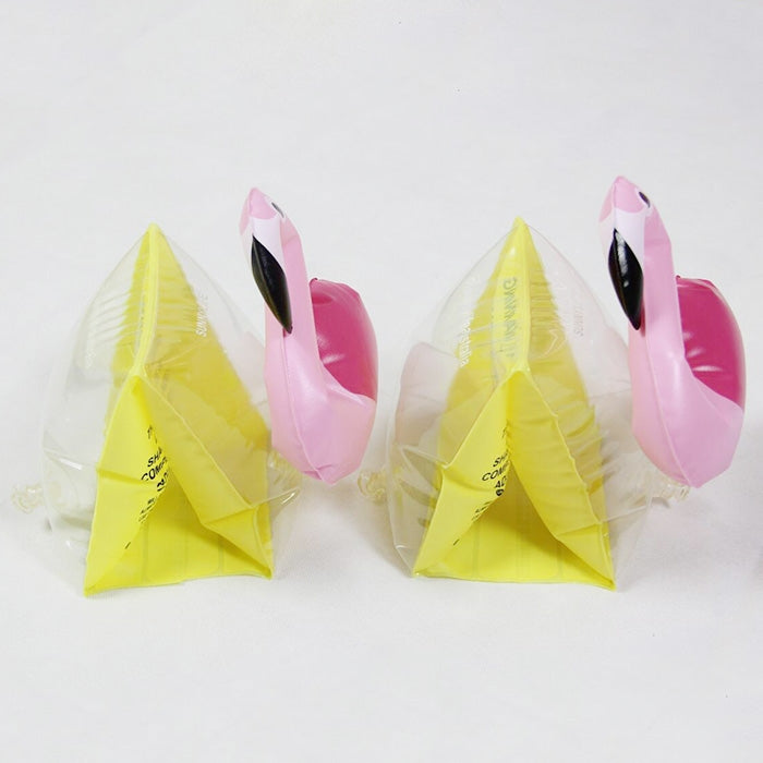 Children Inflatable Flamingo Shape Arm Bands Floatation Sleeves Water Wings Swimming Floats, Size: 16x20x15cm, Flamingo Shape