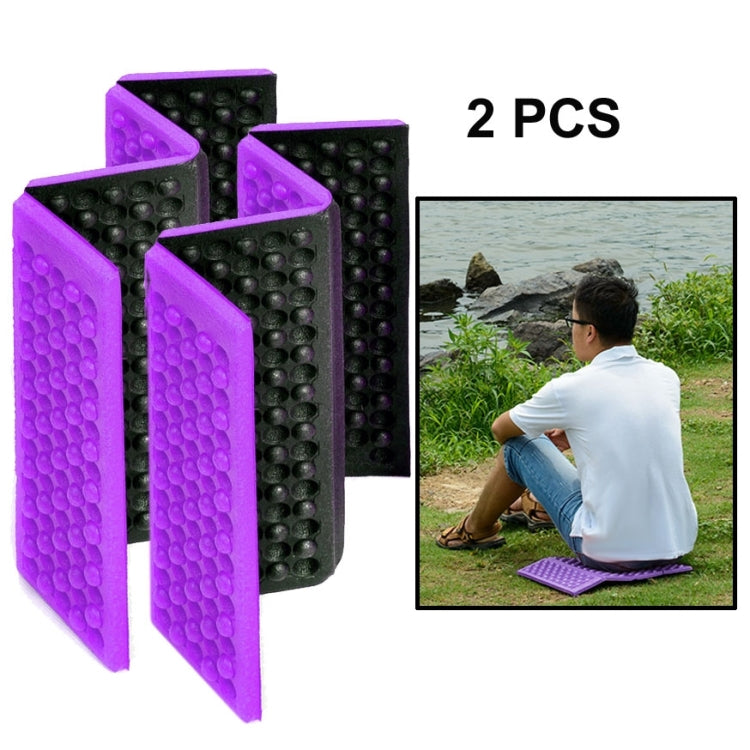 2 PCS Portable Folding Cellular Massage Cushion Outdoors Damp Proof Picnic Seat Mats EVA Pad, 2 PCS (Grass green), 2 PCS (Orange), 2 PCS (Blue), 2 PCS (Purple), 2 PCS (Red), 2 PCS (Dark green)