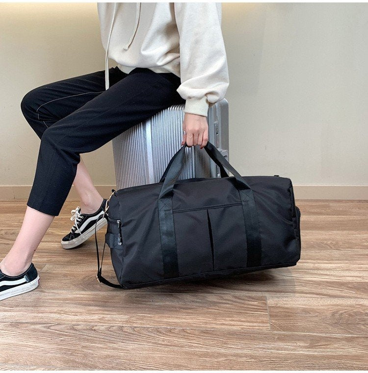 Soft Nylon Cloth Shoulder Sports Gym Yoga Handbag