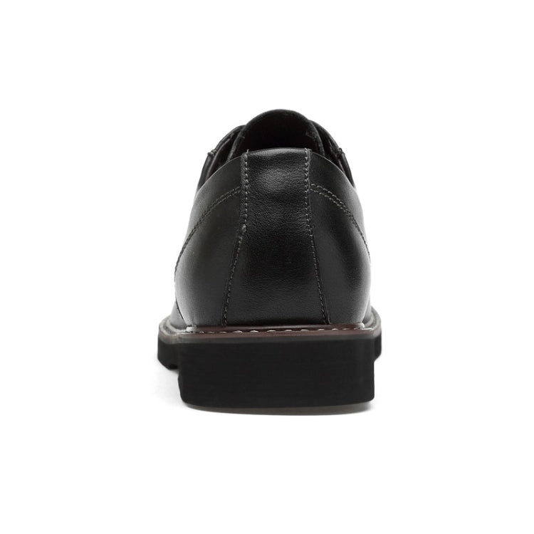 Round Head Solid Color First Layer Cowhide Casual Shoes for Men, 36, 37, 38, 39, 40, 41, 42, 43, 44, 45, 46, 47, 48