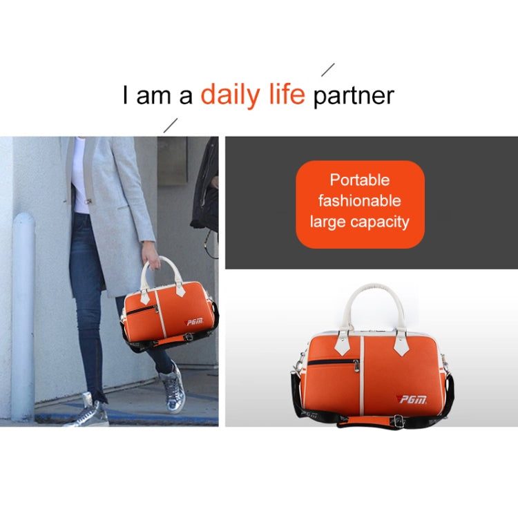PGM Golf Ultra Light Portable PU Ball Bag Large Capacity Clothes Bag(Black), YWB017 Black, YWB017 Orange