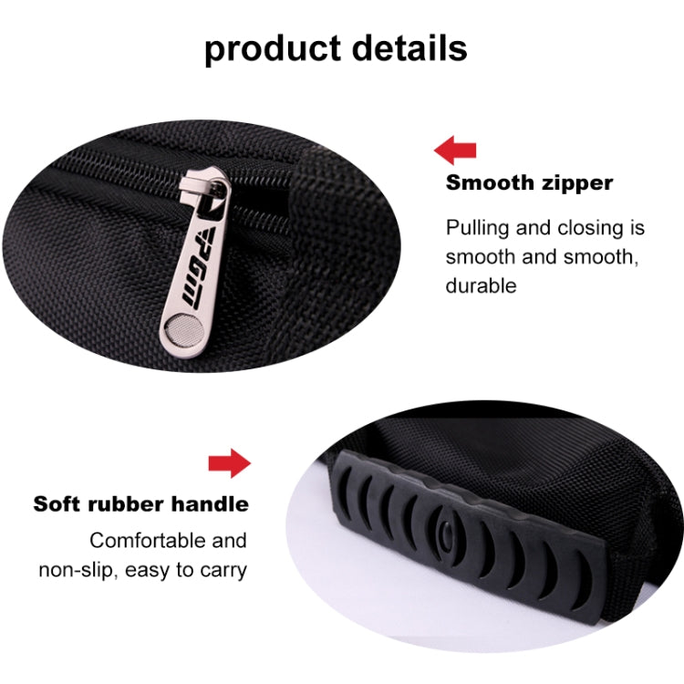 PGM Golf Foldable Portable Nylon Ball Bag(Black Silver), PGM Black Silver, PGM Black Red