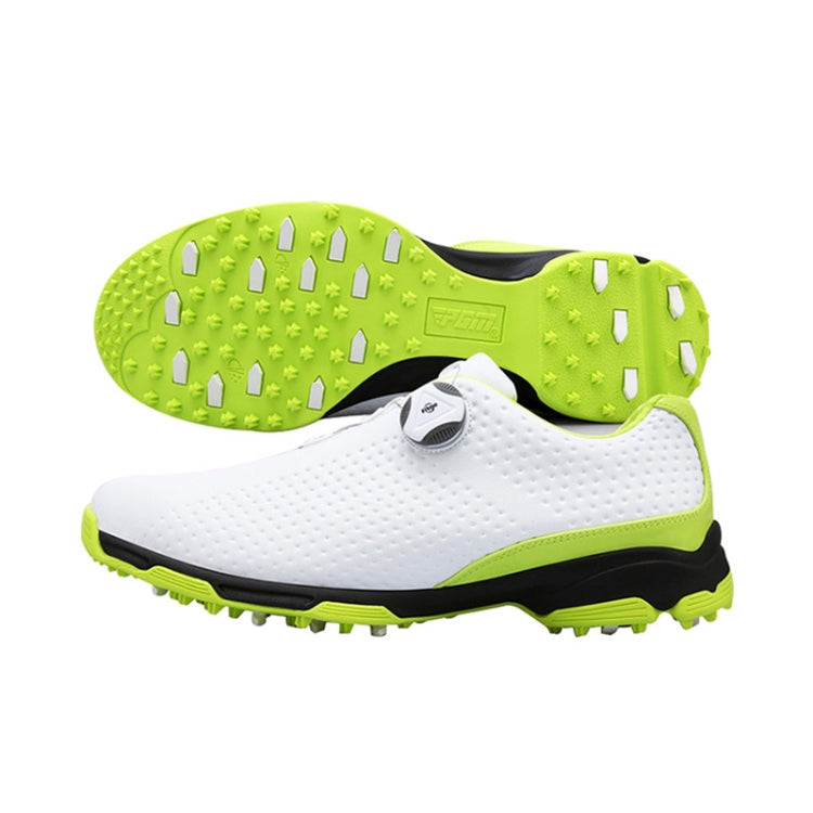 PGM Golf Breathable Rotating Buckle Sneakers Outdoor Sport Shoes for Men(Color:White Black Size:44), 39, 40, 41, 42, 43, 44, 45