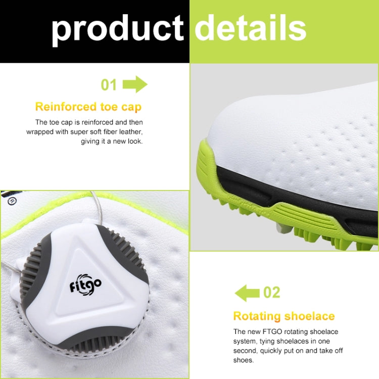 PGM Golf Breathable Rotating Buckle Sneakers Outdoor Sport Shoes for Men(Color:White Black Size:44), 39, 40, 41, 42, 43, 44, 45
