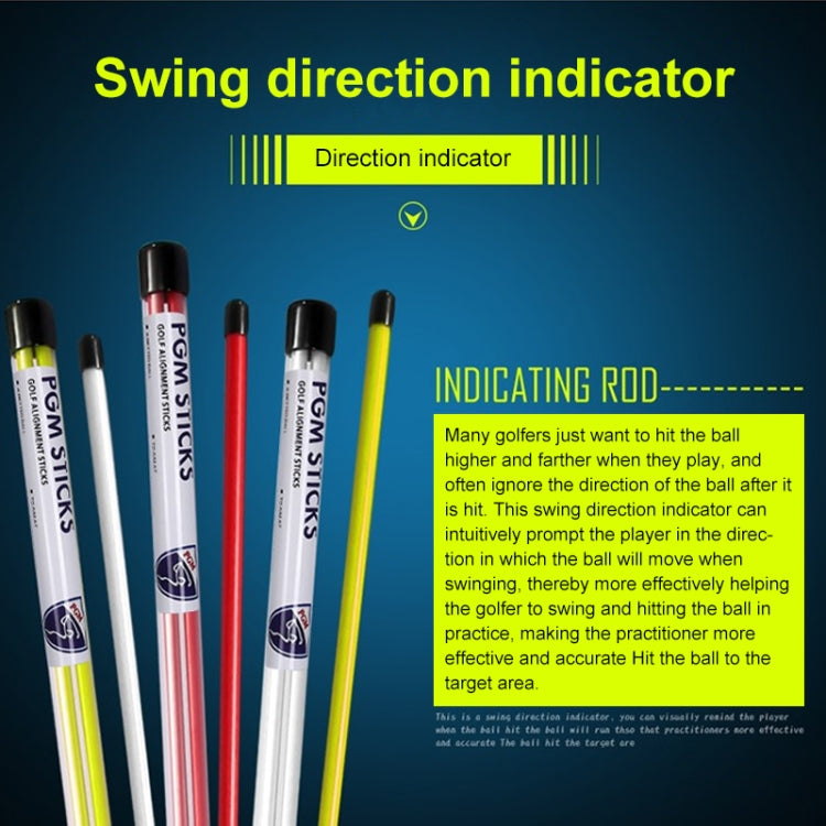 PGM 2 PCS Golf Alignment Sticks Fiberglass Training Aid Practice Rods for Correct Ball Direction(Color:Red Size:No Package), No Package, With Package