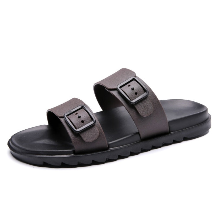 Stylish Lightweight Non-slip Wearable Slippers Beach Shoes for Men (Color:Brown Size:43), 40, 41, 42, 43, 44