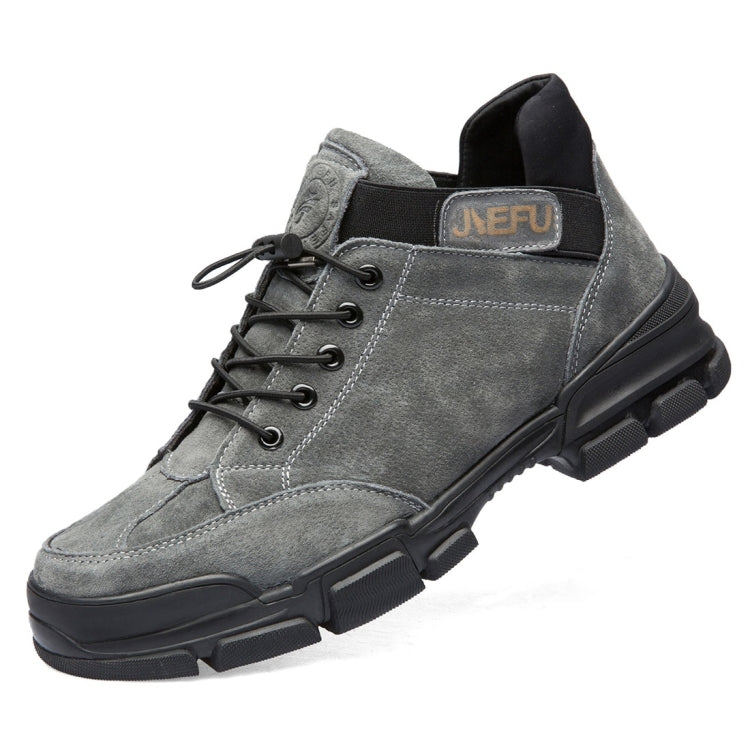 Jiefu Anti Smashing, Anti Piercing, Waterproof And Oil Resistant Electric Welding High Top Safety Shoes (Color:Sand Color Size:46), 36, 37, 38, 39, 40, 41, 42, 43, 44, 45, 46