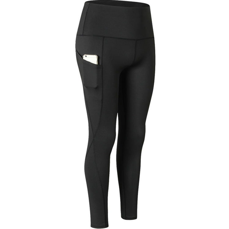 Super High Waist Slant Pocket Stretch Quick Drying Tights (Color:Colorful Gray Size:L), S, M, L, XL, XXL