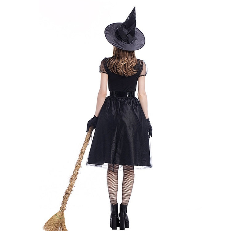 Cosplay Costume Black Gauze Witch Costume Temperament Night Ghost Game Costume, M, L, XL, XXL, XXXL