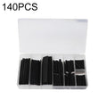 140 PCS / Box Waterproof High Toughness Oxidation Resistance Seal Heat-shrinkable Butt Wire Tube, Random Color Delivery, Butt Wire Tube